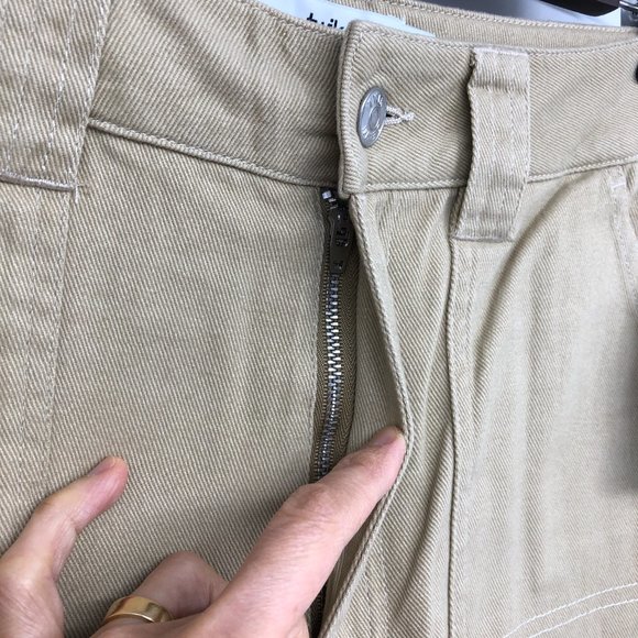 NWT Twik Simons Khaki Tan Wide Leg Cargo Pants size 28 - Picture 11 of 16